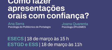 Workshop «Como fazer apresentações orais com confiança?»